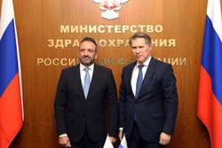 Михаил Мурашко обсудил вопросы двустороннего сотрудничества с госсекретарем Республики Сан-Марино